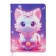 Notebook Gift Book 96l, line, colored cut, PVC Cat cover 3D (17.7x12.4cm)