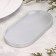 Gypsum is oval from gypsum, 17.5x9x1.5cm, silver