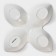 Menzhitsa Porcelain 4 cells Magistro "Leaflets", 27 × 4 cm, white color