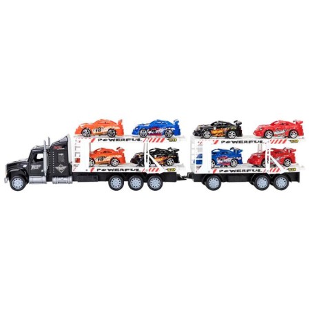 Auto -Vorot Case Givito "Racing Track", with cars, with a trailer, black color, 64 cm-1