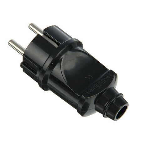 Electric fork Universal A1010, with grounding, straight, 16 A, 250 V, euros, black-1