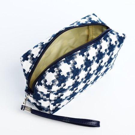 Cosmetic bag with lightning, white/blue color-2