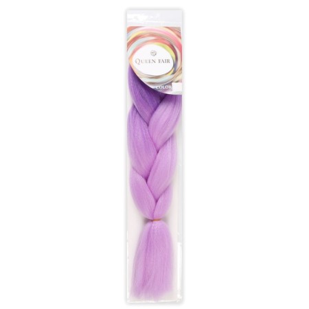 Zumba Kanecalon Two-color, corrugated, 60 cm, 100 g, color light violet/pink (#by44)-3
