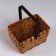 Wicker basket, sequoia, 22x15xh12.5/26 cm, brown