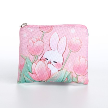 Children's textile wallet "Bunny", 11x9x0.5 cm, mint color-2