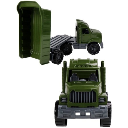 The machine “Bison” tractor, with a trailer, military-1