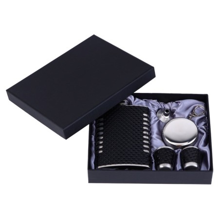 Gift set 5 in 1 "rhombus": Flake 270 ml + funnel, 2 glasses, a folding cup d = 5 cm