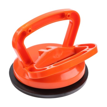 Vacuum suction cup for gluing glasses in the car, D 12 cm, orange-1