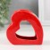 Aroma lamp ceramics "Heart" red 9x4.8x8 cm