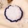Hair elastic band Bound "Blue Kantik" lush, 6.5 cm, blue-white