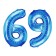 Foil ball 32 ", number 6, individual packaging, blue color
