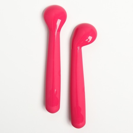 Set of children's spots for feeding, 2 pcs., Pink color-4