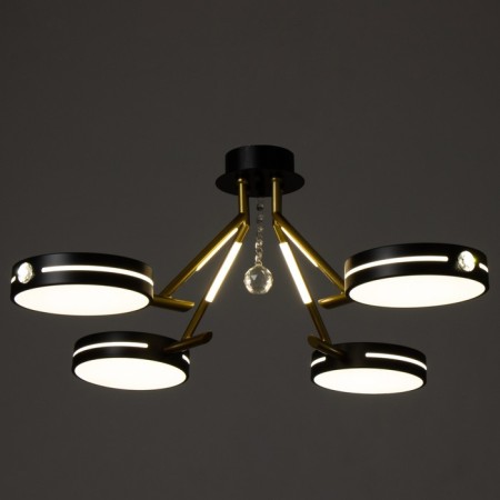 Antecu chandelier 4XLED 104W 3000-6000K black and gold 65x65x27 cm Bayerlux-4