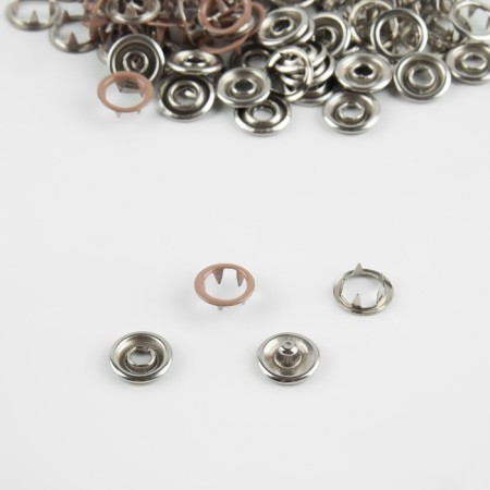 Shirt, open button, d = 9.5 mm, chocolate-brown color-1