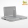 Dog toilet with a column and a wall of 51 x 41 x 27cm, light gray