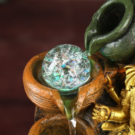 The desktop fountain from the Ganesh network at the waterfall with a jug 28x19x19 cm-4