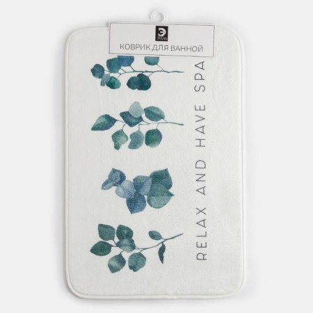 Bathroom mat Ethel Eucalypt, 80x50 cm, velor-3
