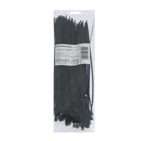 Nylon clamp, plastic, 3.6x250 mm, black, in the package 100 pcs.-1