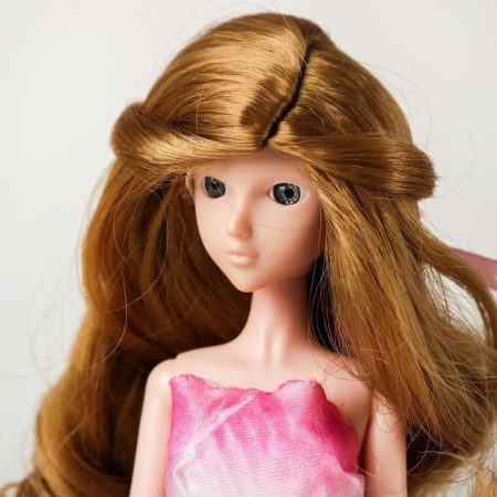 Hair for dolls "wavy with a tail" size is small, color 22-1