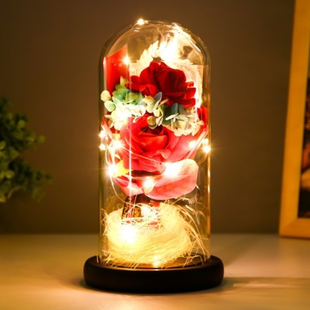 Nightnick Rosa Sausage LED from batteries 3HAAA 11x11x22 cm Risalux-2