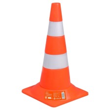 The cone is road, soft, 520 mm, two reflective stripes, Airline
