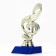 The Cup "Violin key", award figure, plastic stand is blue, 14.5 x 6.5 x 6 cm.