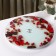 Glass stand for the cake rotating Daulay "roses in chocolate", D = 32 cm ㅤ