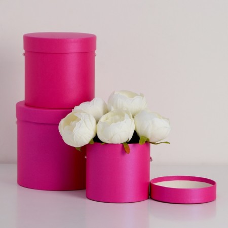 Set of boxes 3 in 1 (18*18*17/15*15*15/12*12*12 cm), fuchsia