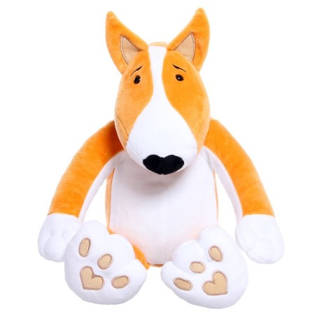 Soft toy "dog", 25 cm, light red color