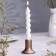 Gypsum candlestick, 7.5x7.5cm, gray-brown