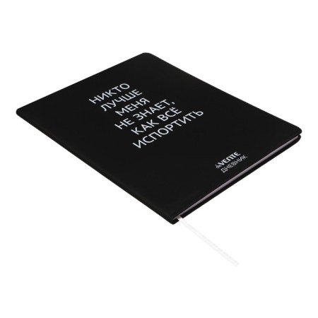 Universal diary for grade 1-11 "Nobody knows me better", integral cover, artificial leather, silkography, lies, 80 g/m2-1