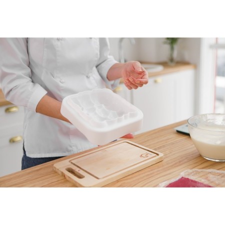Form for mousse desserts and baking konfinetta "air bubbles", silicone, 20 × 5.5 cm, white color-7
