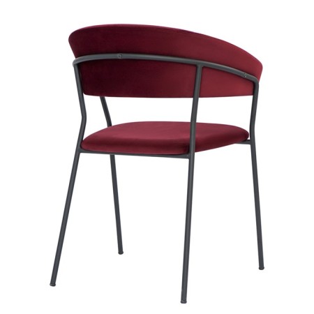 Stefany chair, 515 × 600 × 785 mm, velor, wine color-6