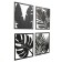 Nast -wall decor, a panel for an interior of wood "leaves", 4 modules 31 x 31 cm