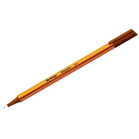Capillary pen Berlingo Rapido, 0.4 mm, three -sided, brown rod