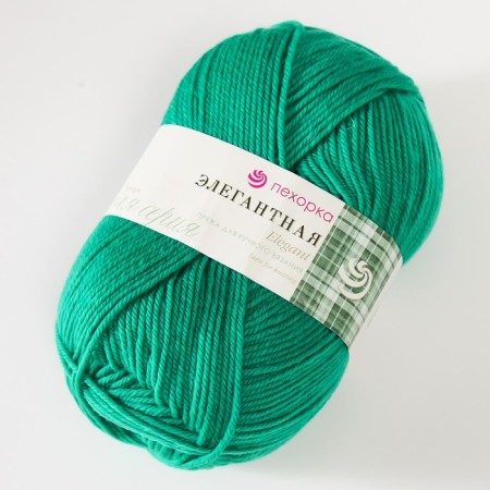 Yarn "elegant" 100% merino wool 250m/100g (434-green)-1