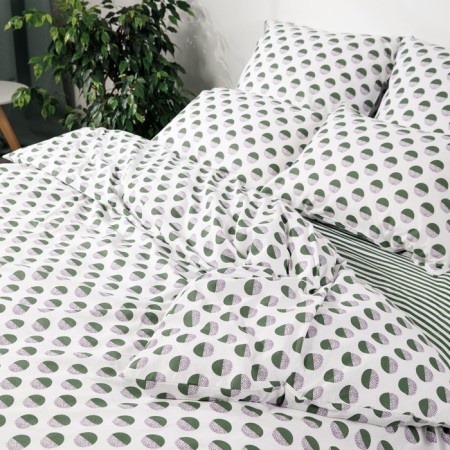 Bed linen 1.5sp the night is tender “cabin-verte” 145x215cm, 150x220cm, 70x70cm 2pcs