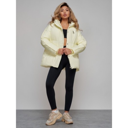 Winter jacket, size 42, light yellow color-17