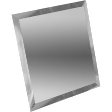 Square mirror silver tiles with fake 10 mm, 150x150 mm