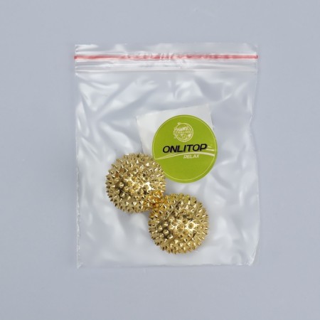A set of massagers with a magnet, "balls", d = 3 cm, 2 pcs, golden color-4