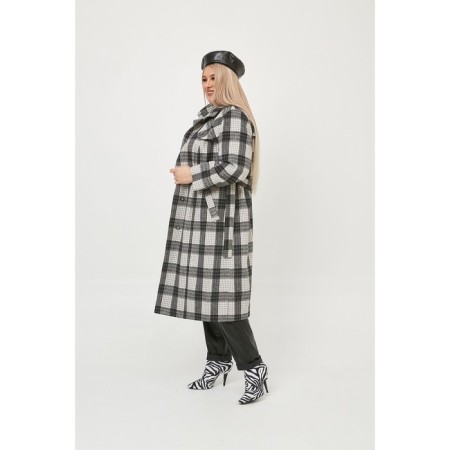 Female coat, size 62, gray color-3