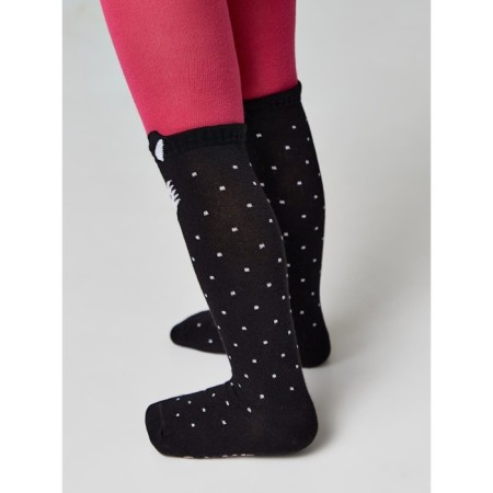 Pantyhose children's cotton Conte kids tip-top, height 92-98 cm, black color-functions-1