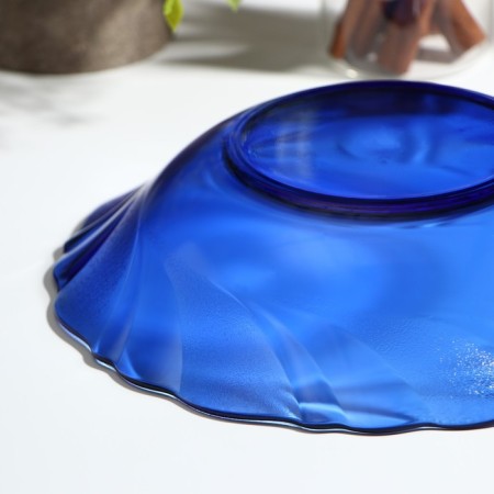 Deep plate Sea Brim, d = 20 cm, 650 ml, glass, blue color-2