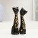Figure "Love Cats" set 2pcs Black 4x4x11cm