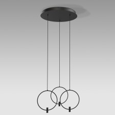 Suspension lamp Eurosvet Layla 50257/3 LED, 18 W, 4000K, 600LM, 600x600 mm, black color black