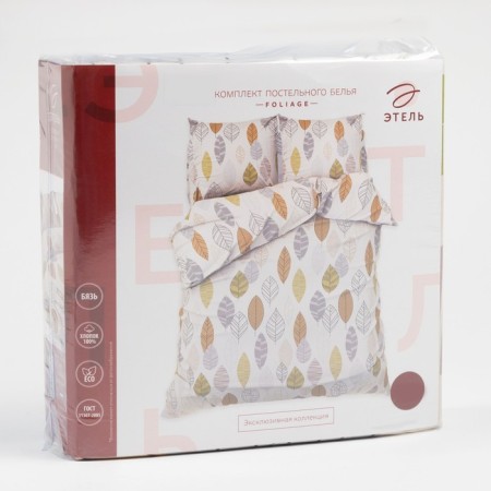 Bed linen "Ethel" 2 joint venture Foliage 175*215 cm, 200*220 cm, 70*70 cm -2 pcs, calico-6