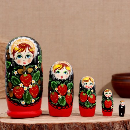 Nesting doll "with a bird", 5 doll, 19 cm