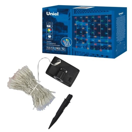 Garden Curtain on the Solar Battery Uniel, IP44, 1.5 m, multi -colored-7