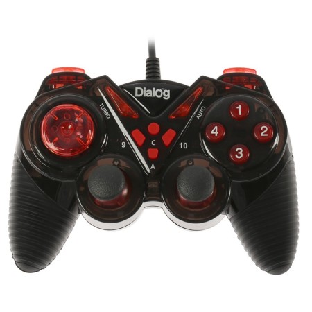 Dialog Action GP-A13, wired, vibration, for PC, PS2/3, USB, black and red
