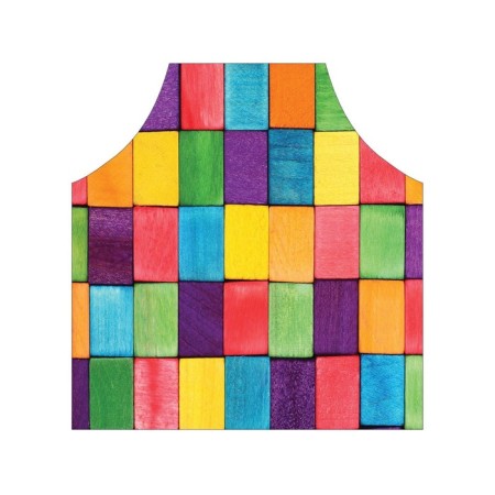 Apron kitchen with a photo print "Rainbow tile", adjustable, size OS-2